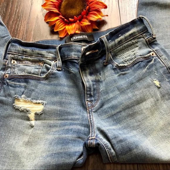 🦋B2G1🦋EXPRESS Mid•Rise Skinny Jeans 0 Short - Picture 6 of 8